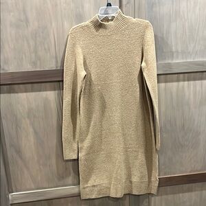 J. Crew Beige Turtleneck Sweater Dress